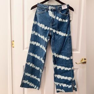 Girl’s Wide Leg Jambre Large Tie dye Jeans Size 14
